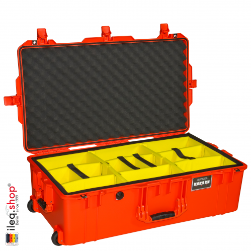 1615 AIR Check-In Case, PNP Latches, With Divider, Orange