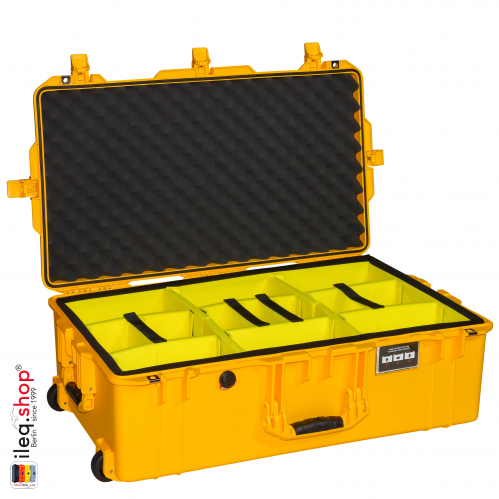 1615 AIR Check-In Case, PNP Latches, With Divider, Yellow