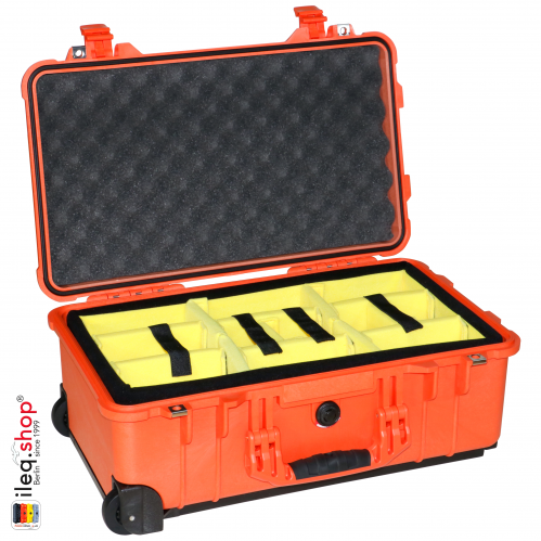 1510 Carry On Case, W/Dividers, Orange