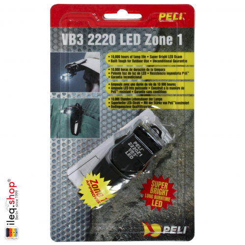 2220Z1 Versabrite III LED, ATEX Zone 1, Black